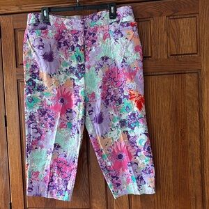 Versona Modern Cropped Pants size 16 Multi colors
